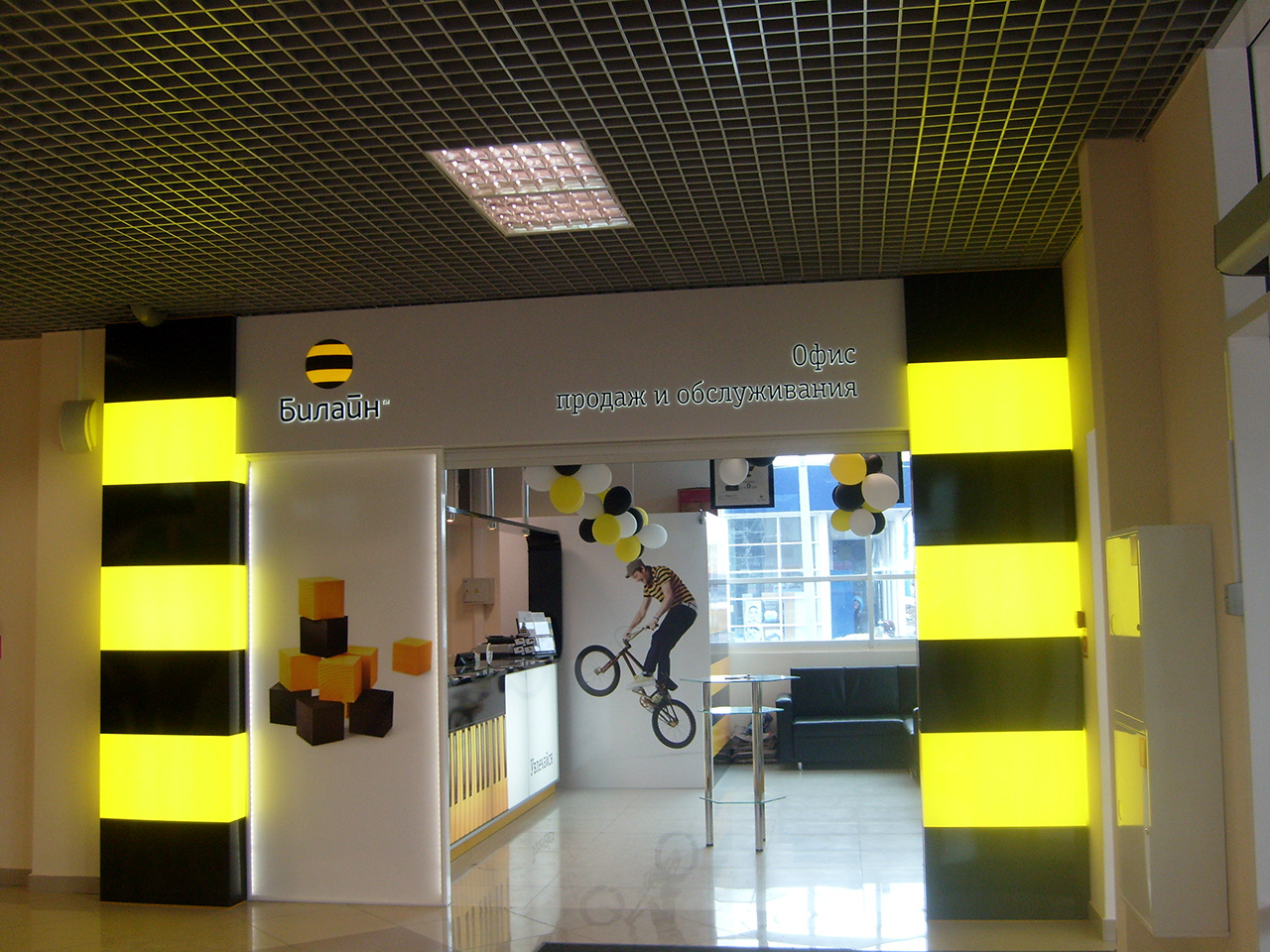 Входная группа (портал) Билайн в ТЦ Форум
