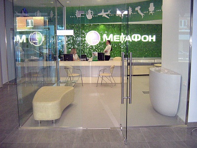 Интерьерное оформление офиса Мегафон